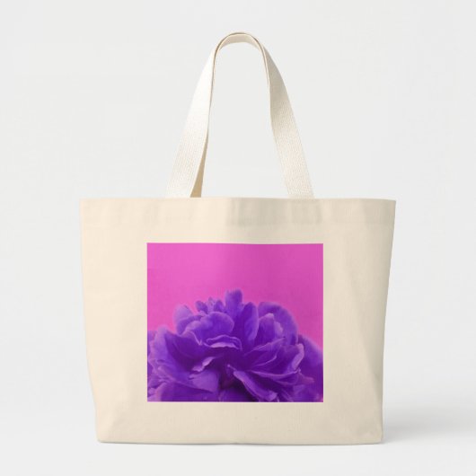 Grand Tote Bag Elegant Purple Raspberry Floral (Devant)
