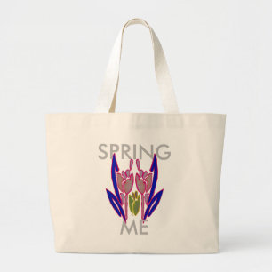Grand Tote Bag Elégante aquarelle Rose Imprimer