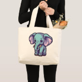 GRAND TOTE BAG ÉLÉPHANT DE CARTOON (Devant (produit))