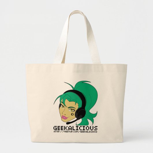 Grand Tote Bag Éléphant Fourre-tout de Geekalicious v3 (Devant)