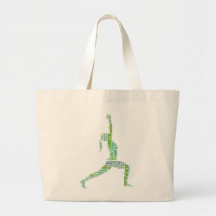 Grand Tote Bag Éléphant Fourre-tout de nuage de mot de pose de