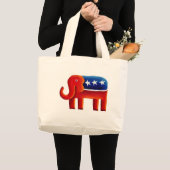 Grand Tote Bag Eléphant républicain (Devant (produit))