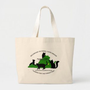 Grand Tote Bag Éléphant sauvage Fourre-tout de chats de RVA