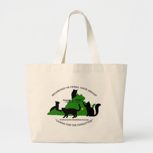 Grand Tote Bag Éléphant sauvage Fourre-tout de chats de RVA (Devant)