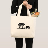 Grand Tote Bag Éléphants (Devant (produit))