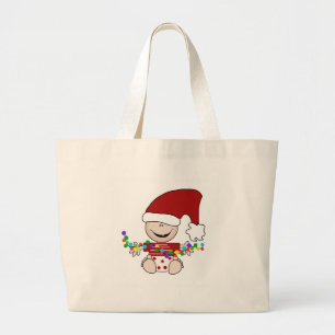 Grand Tote Bag Elfe bébé avec chemises lumineuses et cadeaux