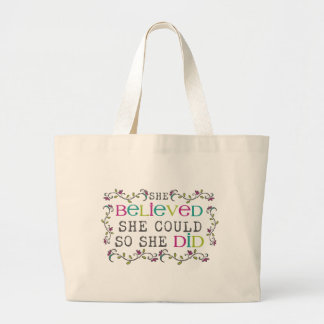 Grand Tote Bag Elle a cru qu'elle pourrait citer