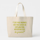 GRAND TOTE BAG ELLE A PERSISTÉ ! (Dos)