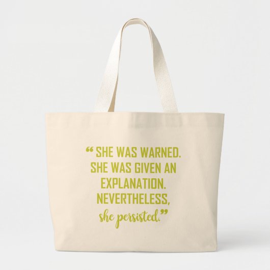 GRAND TOTE BAG ELLE A PERSISTÉ ! (Devant)