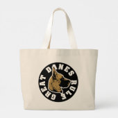 Grand Tote Bag Emblème de la domination des grands Danois (Dos)