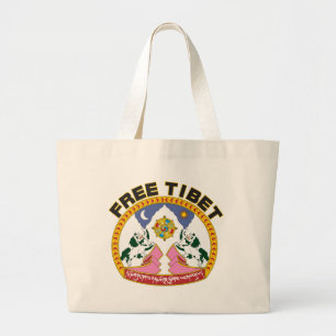 Grand Tote Bag Emblème libre du Thibet