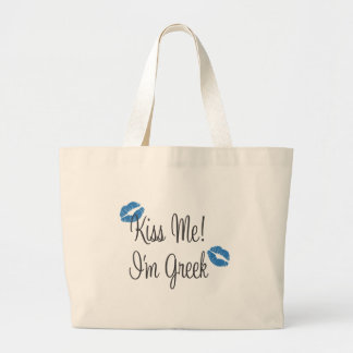 Grand Tote Bag Embrassez-moi ! Je suis grec