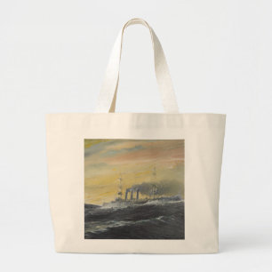 Grand Tote Bag Emden monte l'Océan Indien 1914 2011 de vagues