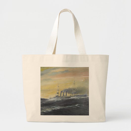 Grand Tote Bag Emden monte l'Océan Indien 1914 2011 de vagues (Devant)