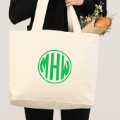 Grand Tote Bag Emerald 3 Initial dans un monogramme circulaire do