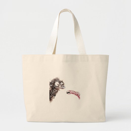 Grand Tote Bag Émeu et ver (Devant)