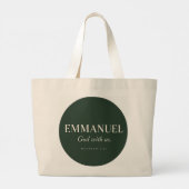 Grand Tote Bag EMMANUEL | Matthieu 1:23 | Noël (Dos)