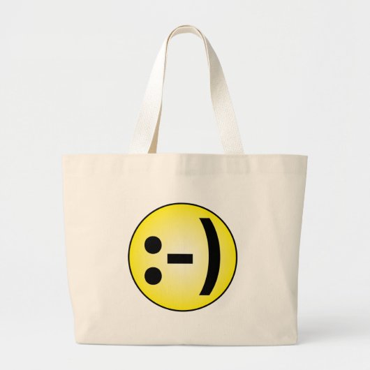 Grand Tote Bag Émoticône (Devant)
