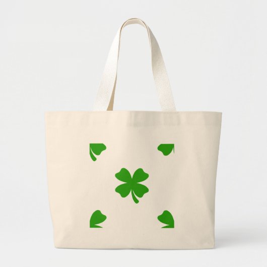 Grand Tote Bag émoticône st patrick (Devant)