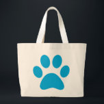 Grand Tote Bag Empreinte de patte<br><div class="desc">Amusant design Empreinte de patte pour amoureux des animaux!</div>