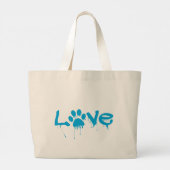 Grand Tote Bag Empreinte de patte (Dos)
