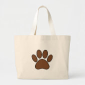 Grand Tote Bag Empreinte de patte Pixel Dog (Devant)