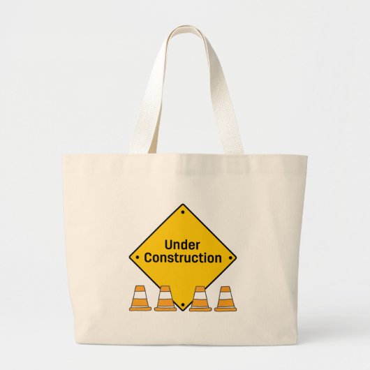 Grand Tote Bag En construction avec des cônes (Devant)