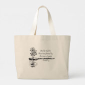 Grand Tote Bag Encourageant Écriture Psaume 1:3 (Dos)