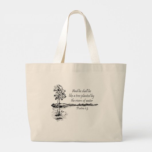 Grand Tote Bag Encouraging Scripture Psalm 1:3 (Dos)