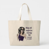 Grand Tote Bag Énergie négative retournée à l'expéditeur (Dos)
