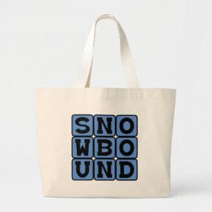 Grand Tote Bag Enneigé, En Route Vers La Neige