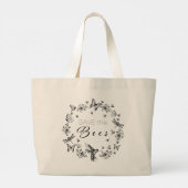Grand Tote Bag Enregistrer les abeilles Jumbo Fourre-tout Design  (Dos)