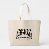 Grand Tote Bag Enseignant Éducateur Vie École Coordinateur Chaos (Dos)