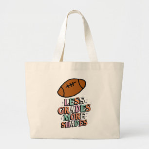 Grand Tote Bag Enseignant Entraîneur Football moins grade plus de
