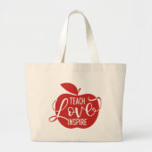 Grand Tote Bag Enseignez l'amour inspirent (Devant)