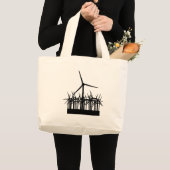 Grand Tote Bag environnement d'énergie éolienne (Devant (produit))