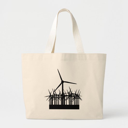 Grand Tote Bag environnement d'énergie éolienne (Devant)