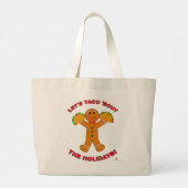 Grand Tote Bag Epic Taco Bout Les Fêtes Noël Gingerbread (Dos)