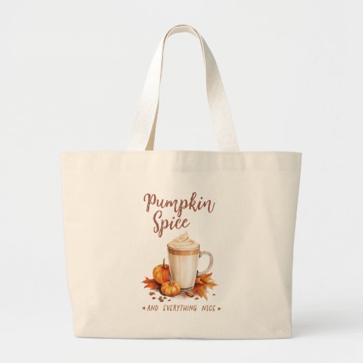 Grand Tote Bag Épices citrouilles et tout Nice (Devant)