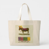 Grand Tote Bag Éplucher la queue sur l'âne (Dos)