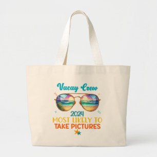 Grand Tote Bag Équipe de vacances 2024