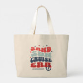 Grand Tote Bag Ère Croisière Rétro (Dos)