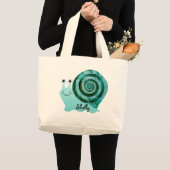 Grand Tote Bag Escargot bleu (Devant (produit))