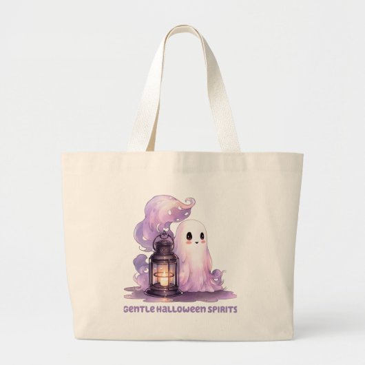 Grand Tote Bag Esprits doux d'Halloween (Devant)