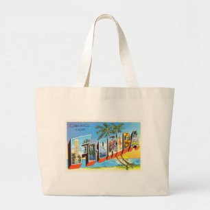 Grand Tote Bag État de la Floride # vieux souvenir de Vintage