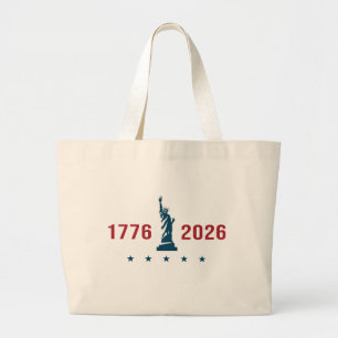 Grand Tote Bag États-Unis 250 1776 2026 Statue de la Liberté patr
