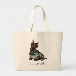 Grand Tote Bag Été écossais Terrier