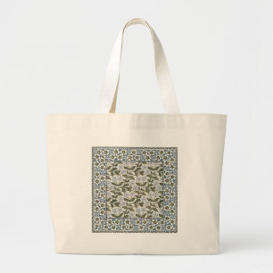 Grand Tote Bag Été Périwinkel Fleur Plutôt Élégant Floral