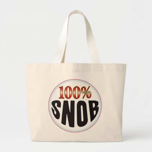 Grand Tote Bag Étiquette snob (Devant)