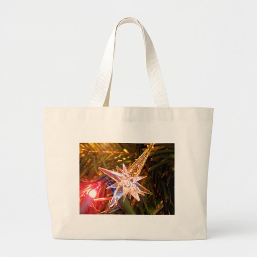 Grand Tote Bag Étoile de Noël (Devant)